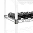 Tablettes porte-bouteilles en acier chromé horizontale